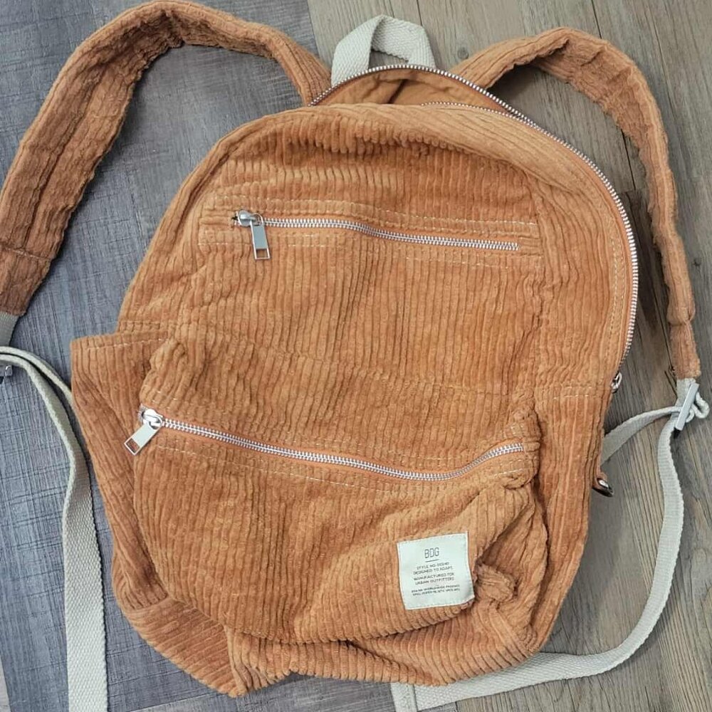 UO Urban Outfitter BDG Corduroy backpack - 100% cotton burnt orange colour